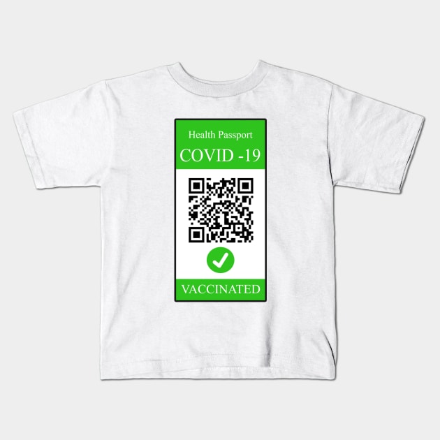 Covid passport Kids T-Shirt by valentinahramov